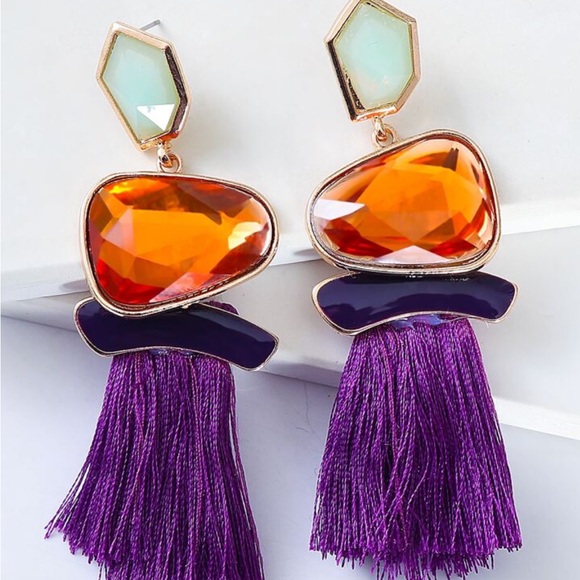 NWT Purple raisin earings - Picture 4 of 6